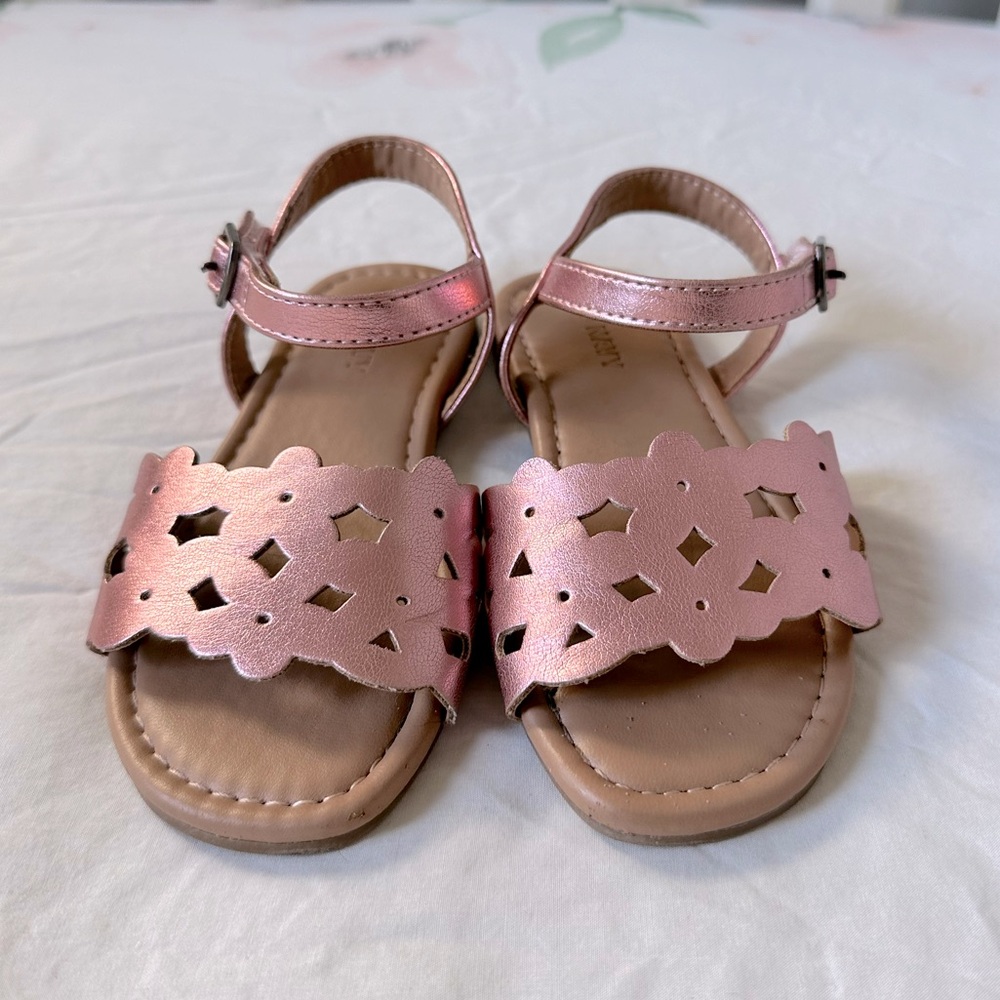 Old Navy pink metallic sandals size 8 - Picture 1 of 5